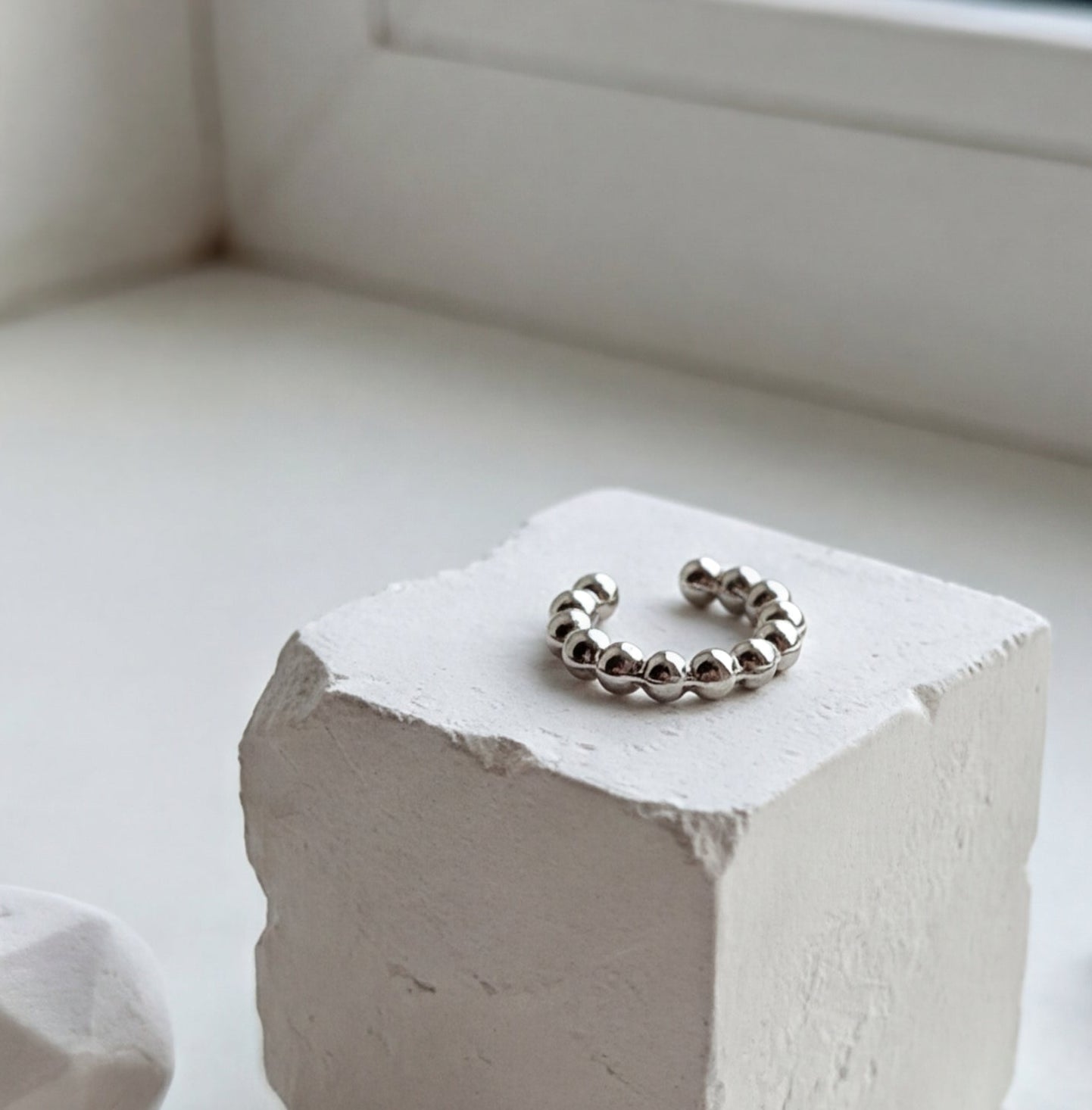 Beaded Titanium Steel Ear Cuff