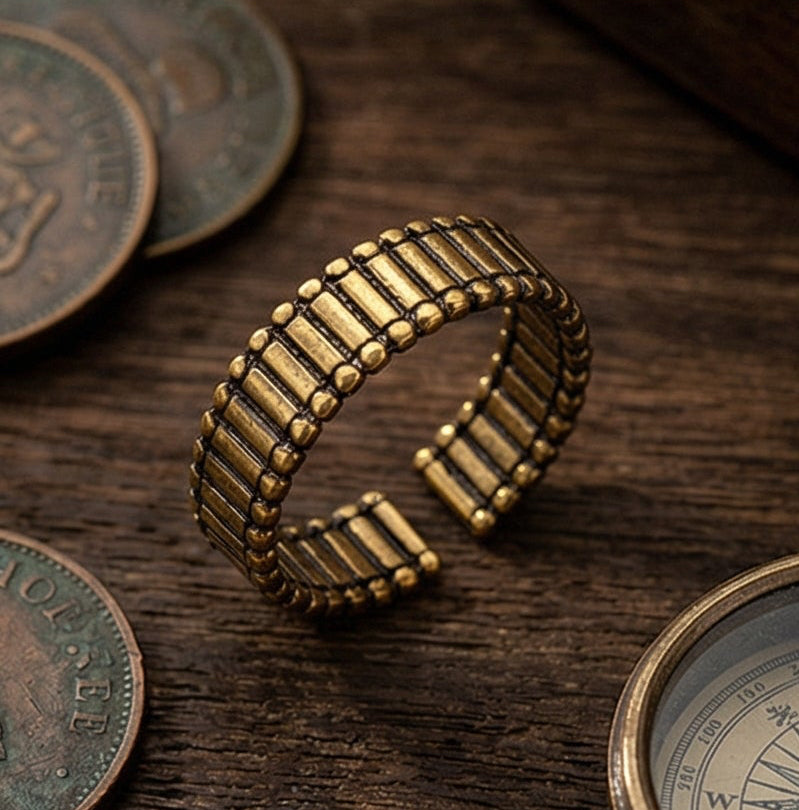 Vintage Gear Open Ring