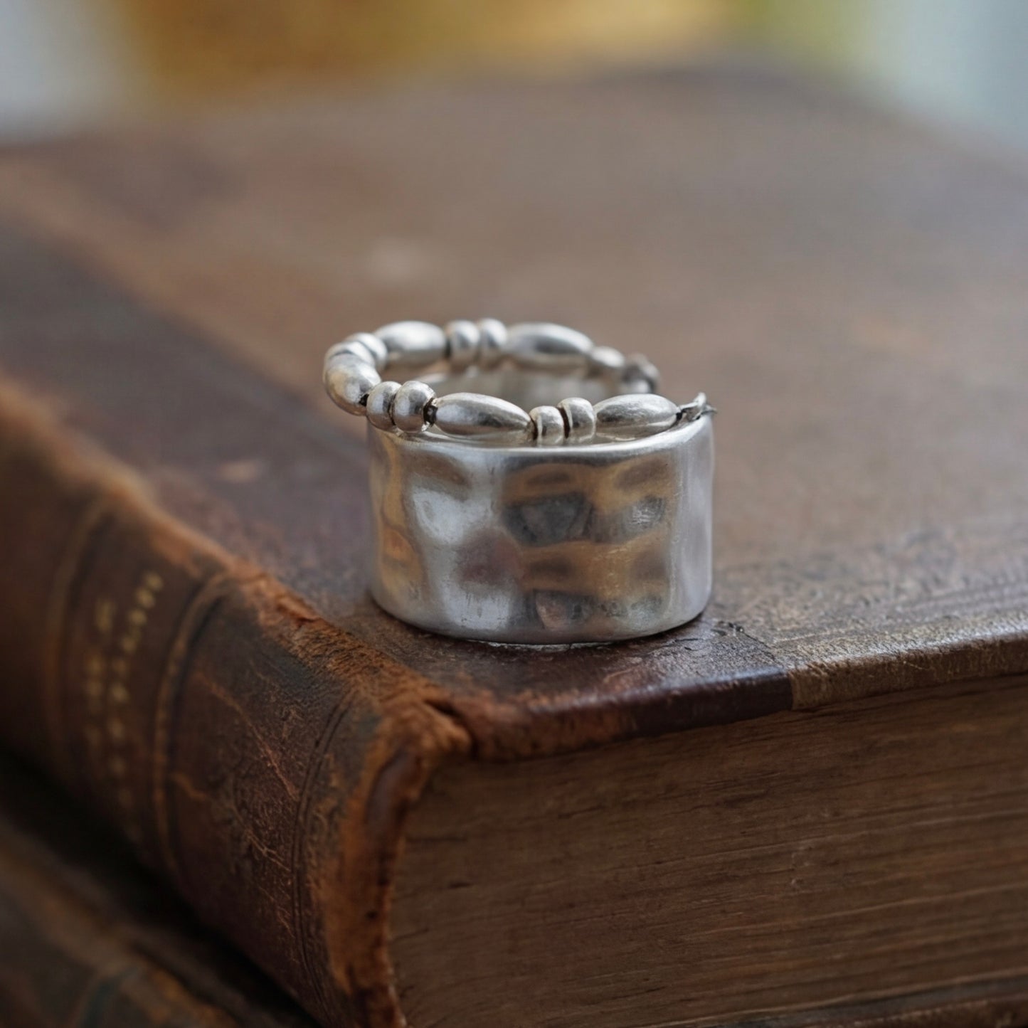 Vintage Double-Layer Matte Ring