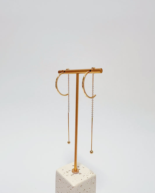 Semi-Circle Drop Earrings