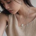 Matte Oval Bead Necklace