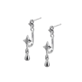 Twin Four-Pointed Star Earrings