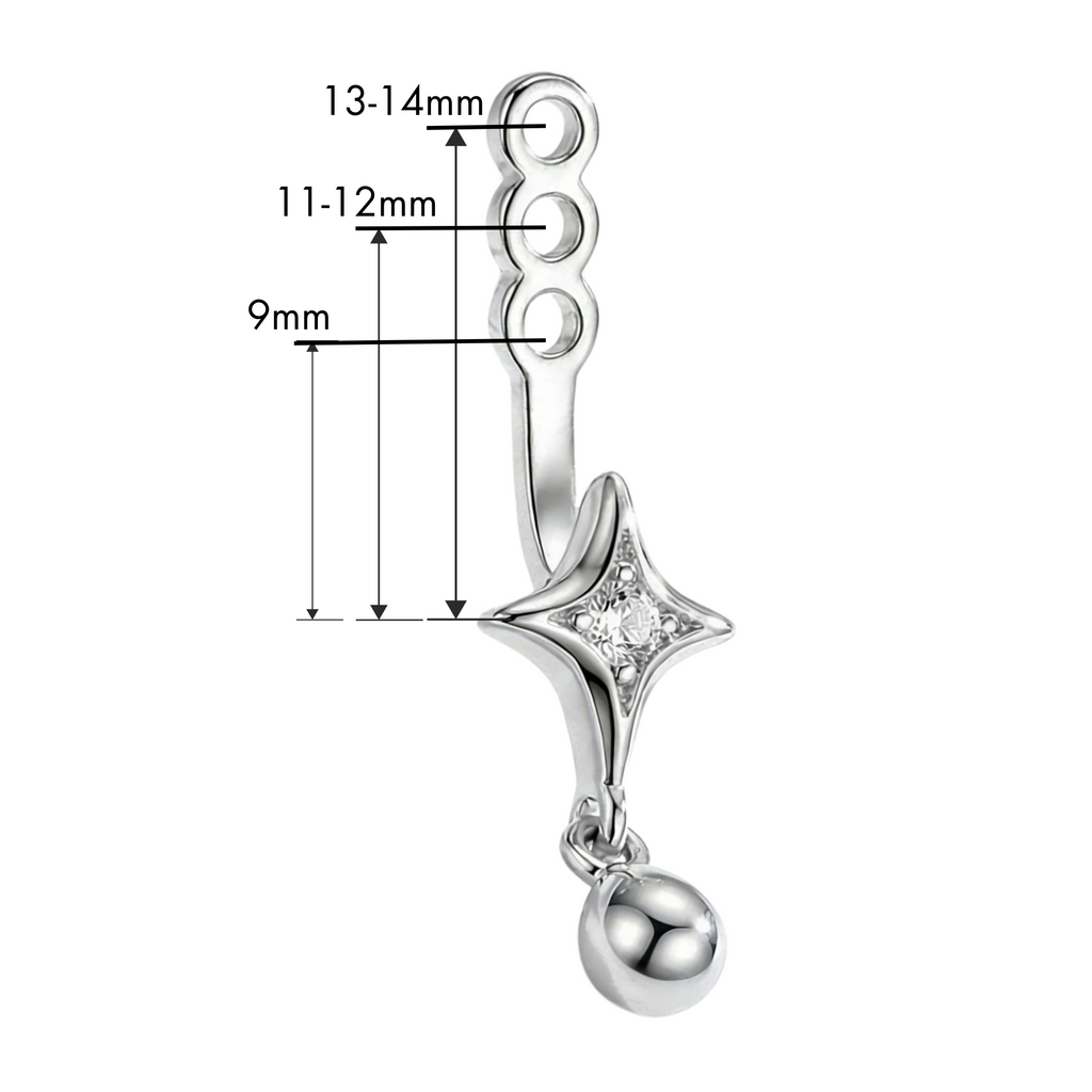 Twin Four-Pointed Star Earrings