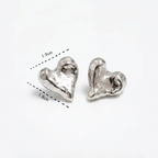Hammered Heart Earrings