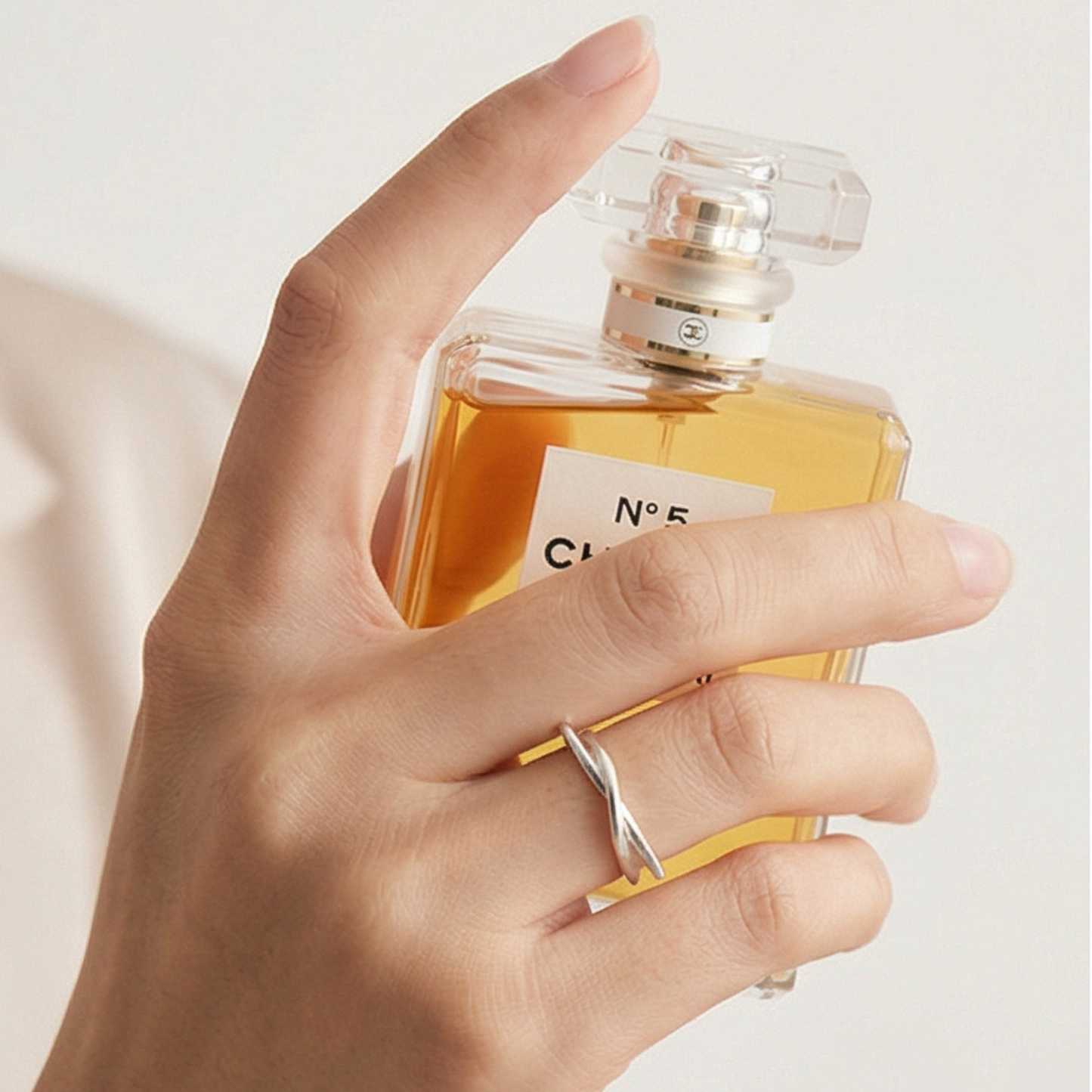 Knotted Line Open Ring