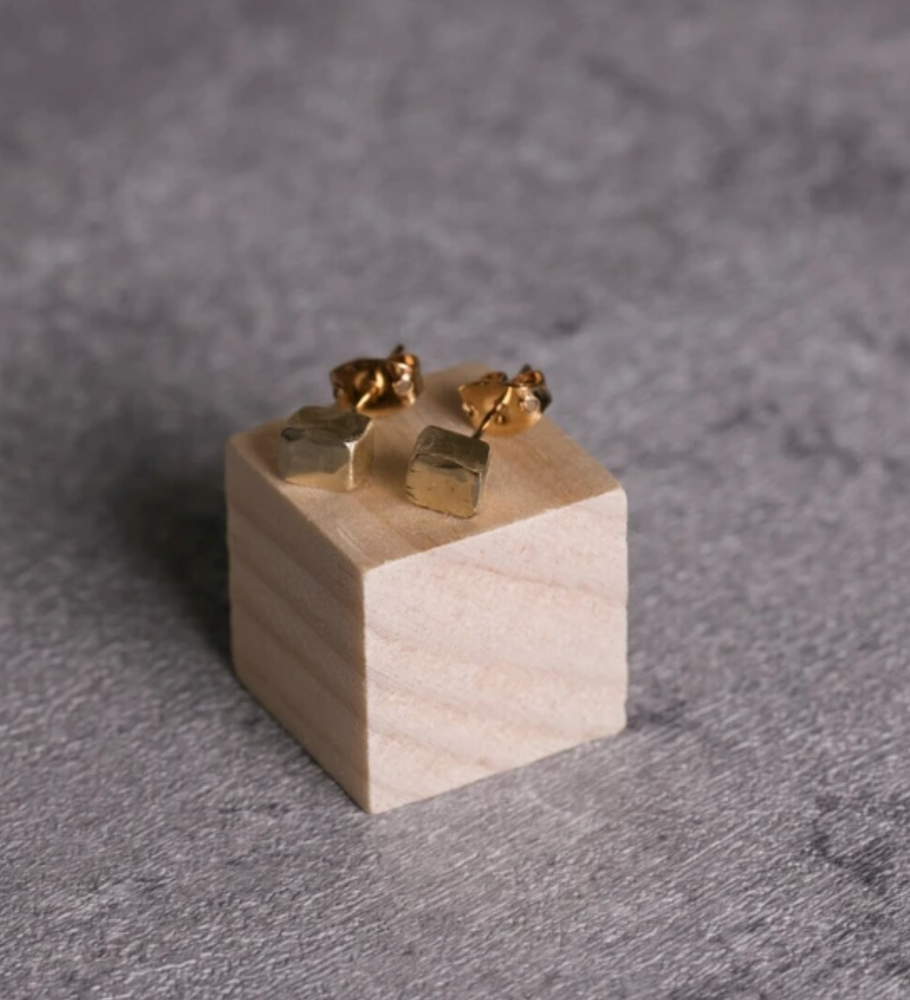 Pierced Earrings Design cube