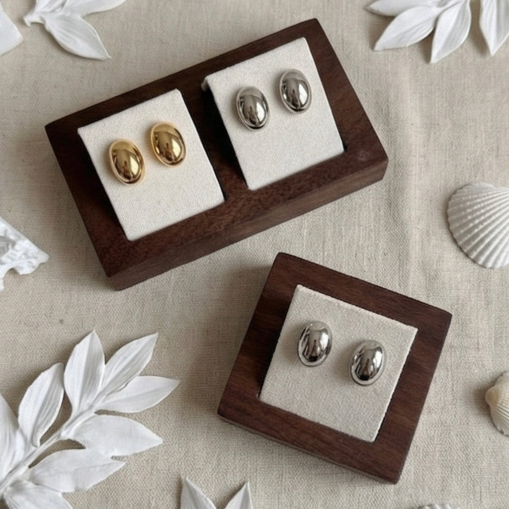 Bean-shaped Earrings