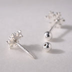 999 Snowflake Screw Back Stud Earrings