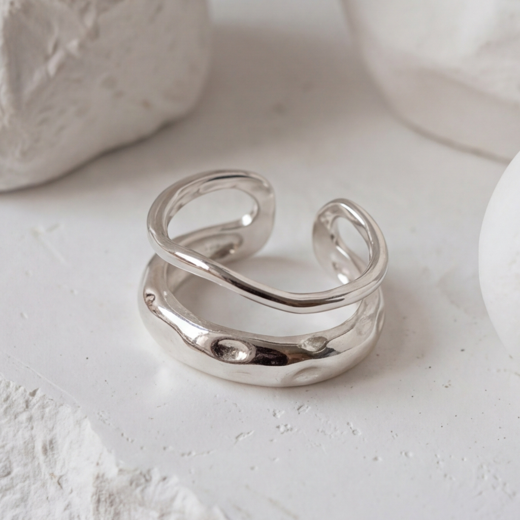 Irregular Bumpy Open Ring