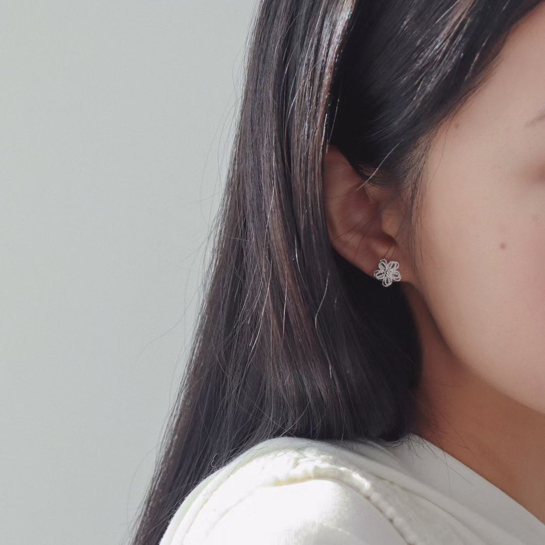Double Petal Hollow Earrings