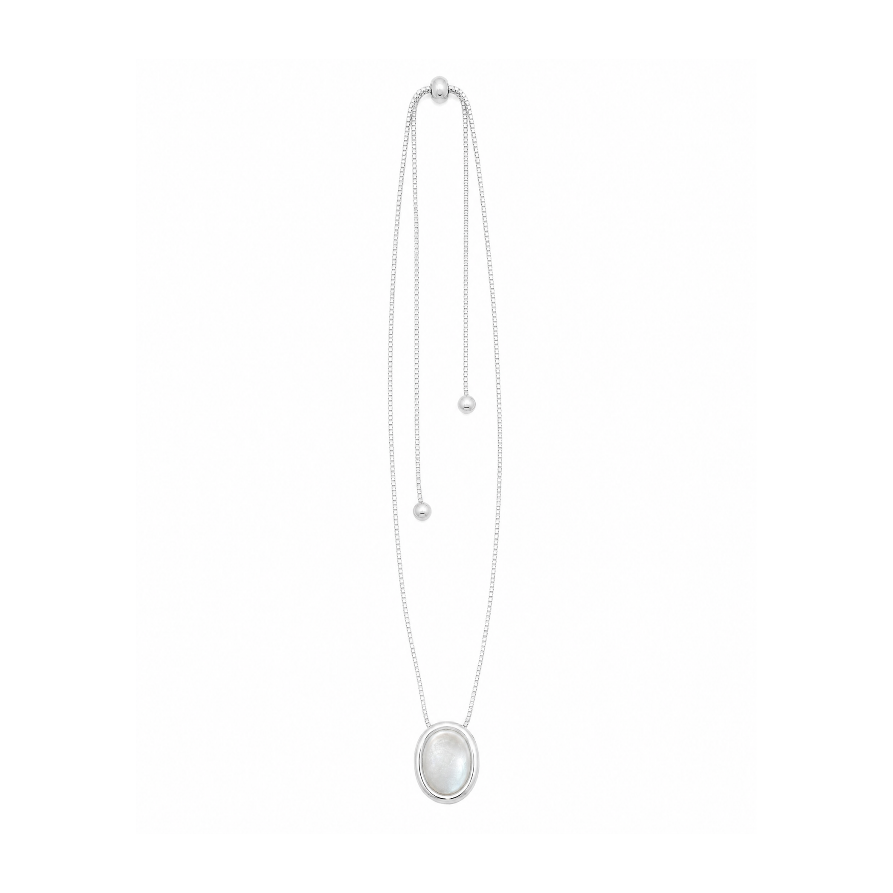 Matte Oval Bead Necklace