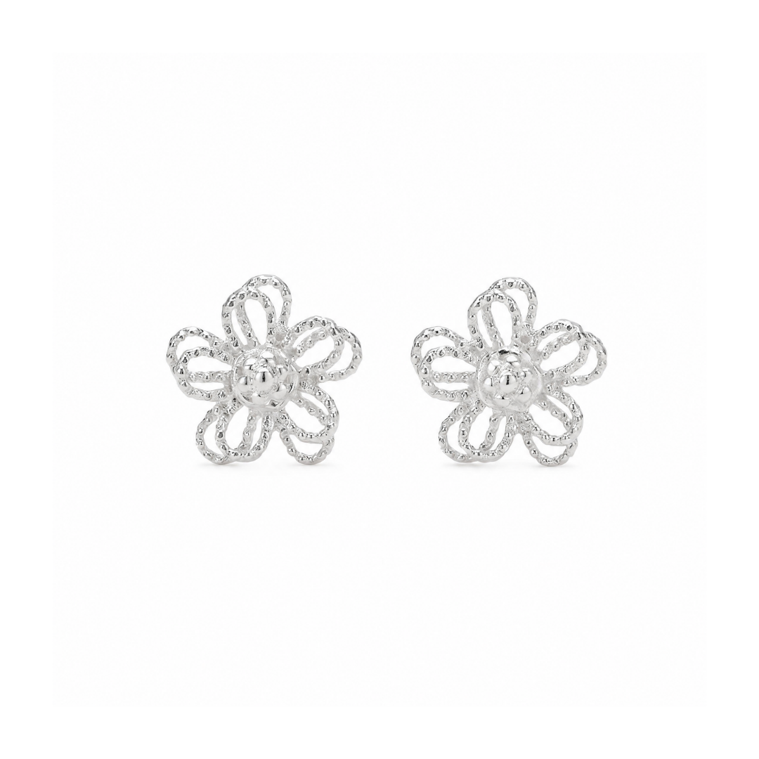 Double Petal Hollow Earrings