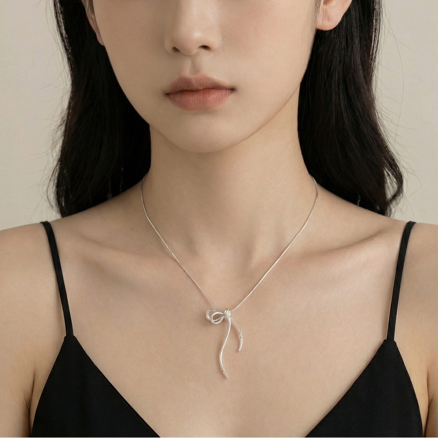 Dangling Ribbon Necklace