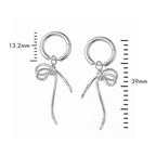 Ribbon Charm Hoop Earrings