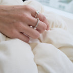Hammered Heart Twist Ring