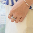 Knotted Line Open Ring