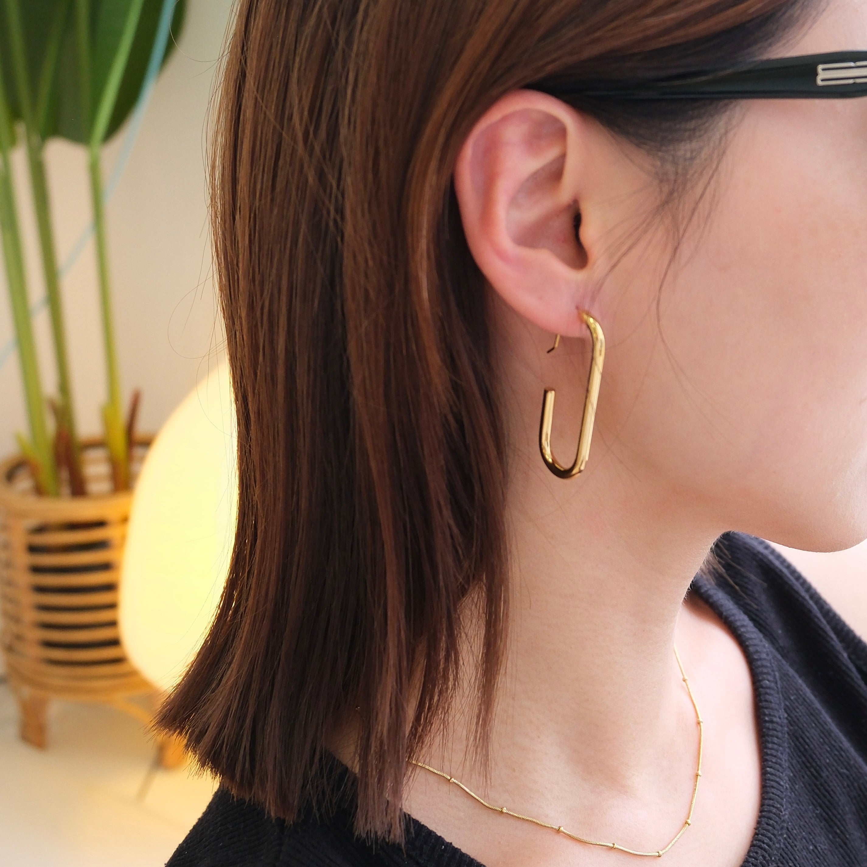 C-shaped Drop Earrings