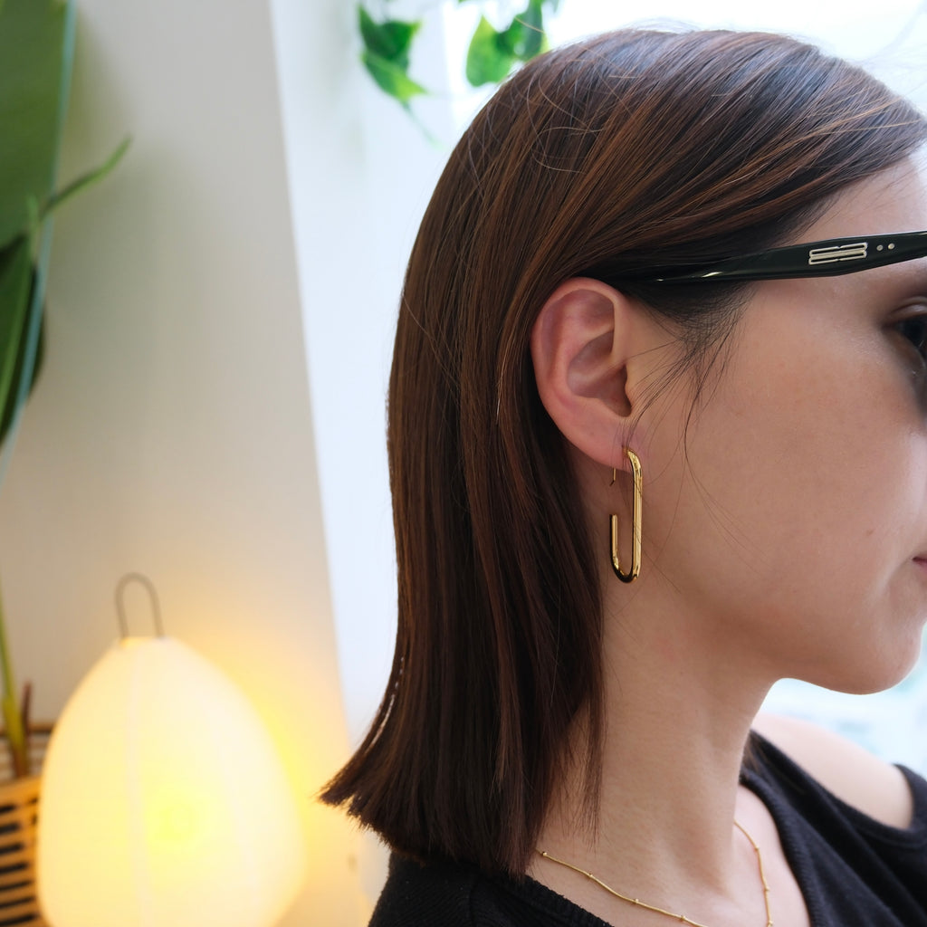 C-shaped Drop Earrings