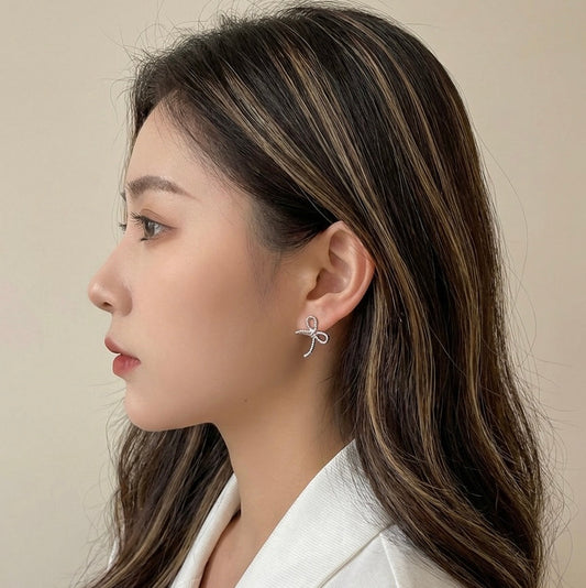 Openwork Bow Earrings