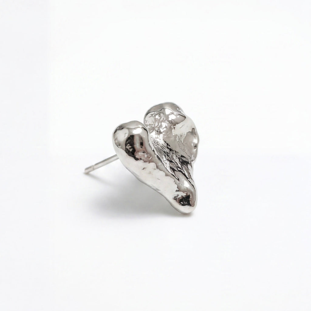 Hammered Heart Earrings