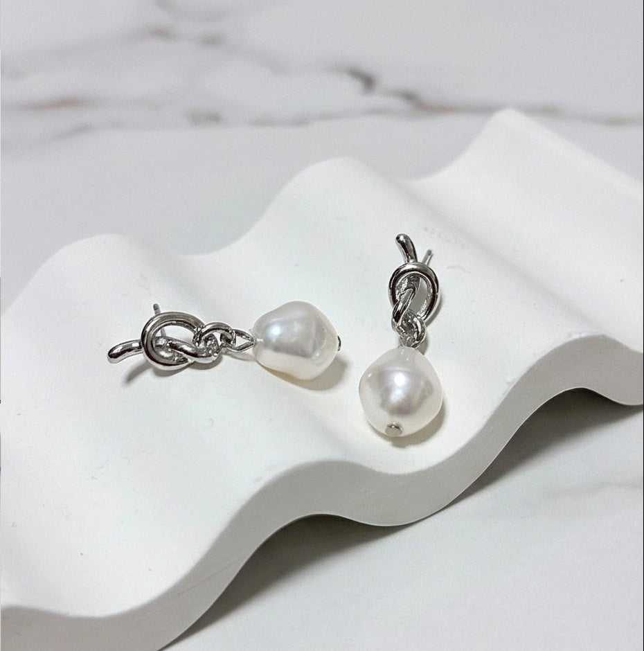 Pearl Knot Earrings