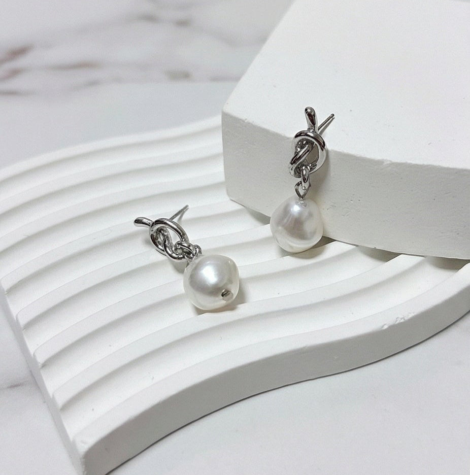 Pearl Knot Earrings