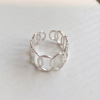 Interlocking Oval Open Ring