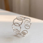 Interlocking Oval Open Ring