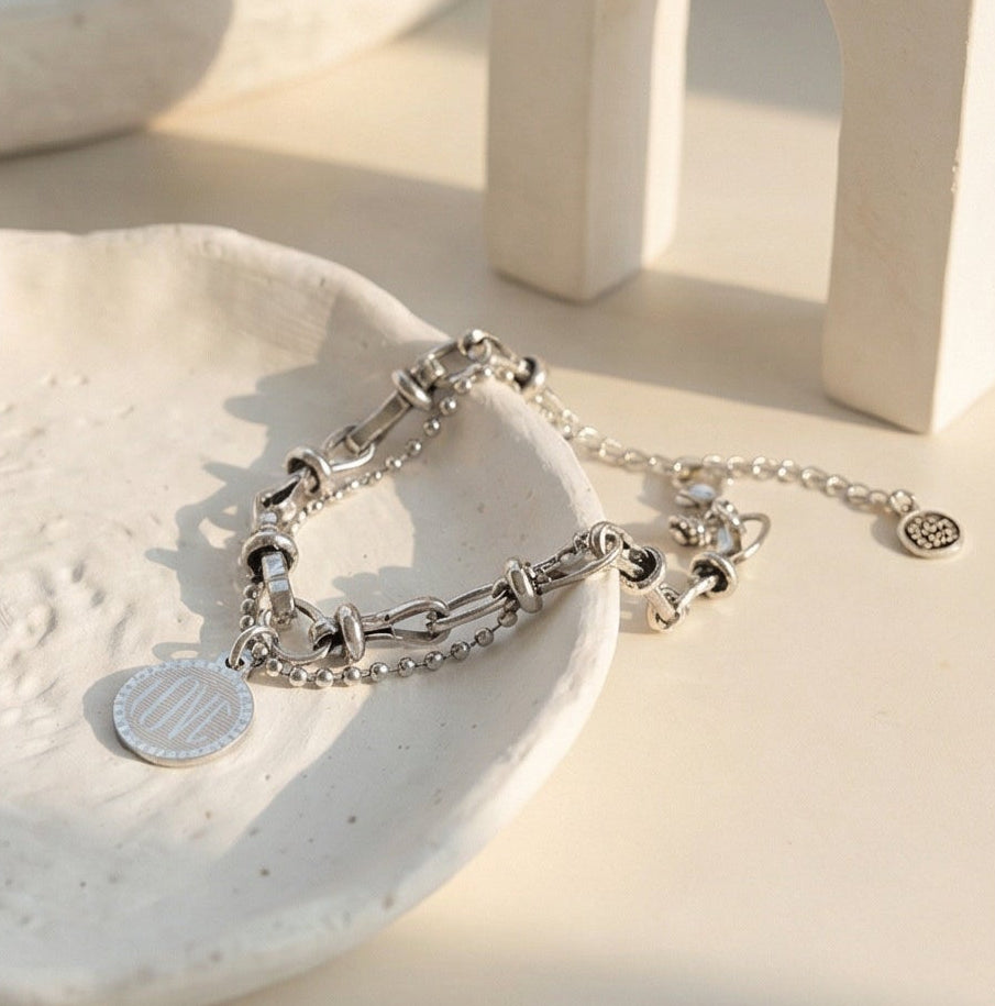 ''LOVE'' Double Chain Bracelet
