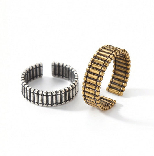 Vintage Gear Open Ring