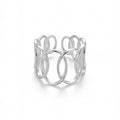 Interlocking Oval Open Ring