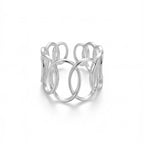 Interlocking Oval Open Ring