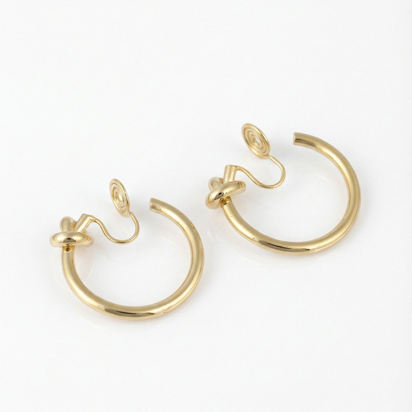 Knot Hoop Clip-on Earrings