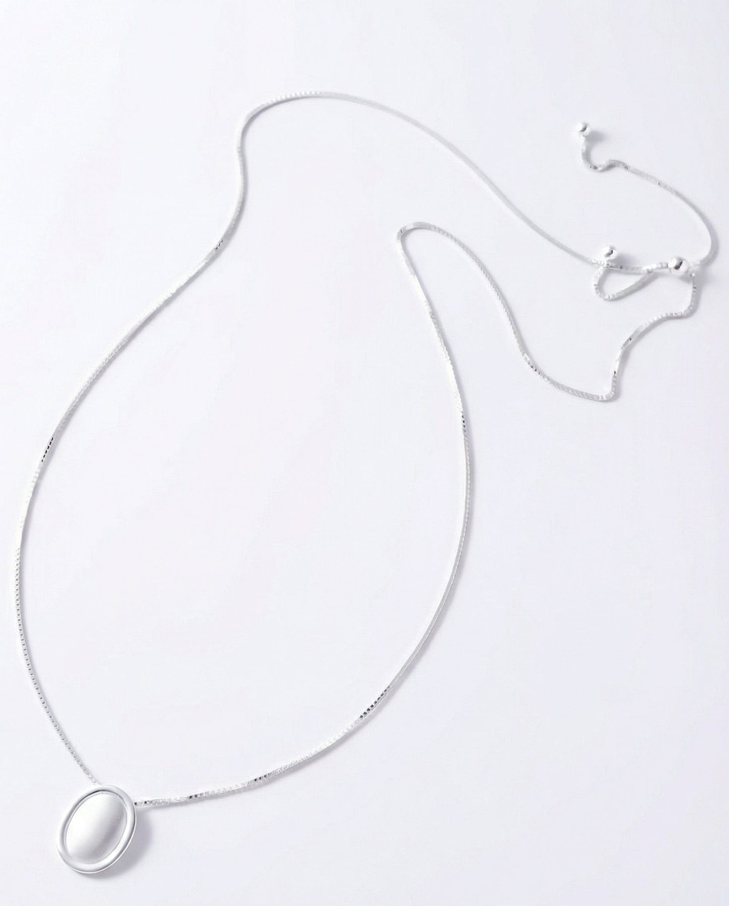 Matte Oval Bead Necklace