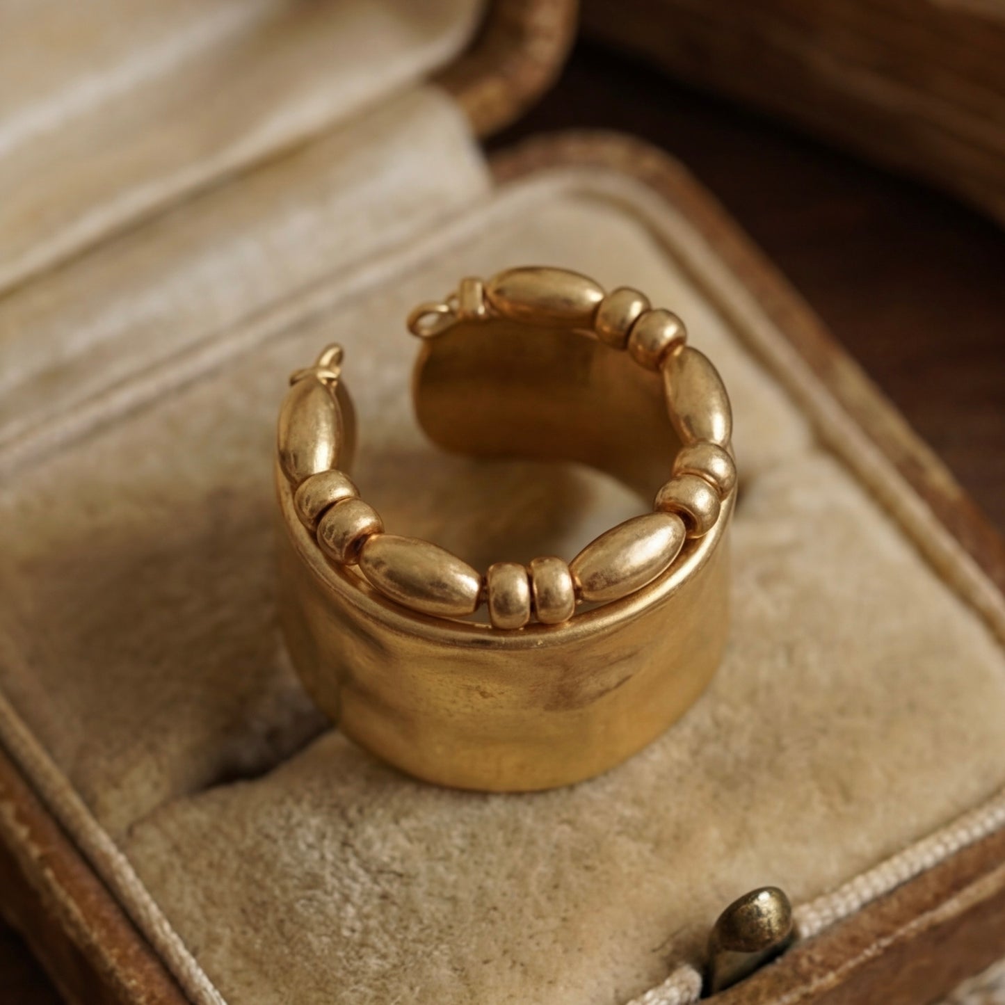 Vintage Double-Layer Matte Ring
