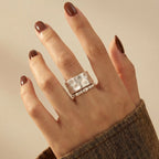 Vintage Double-Layer Matte Ring