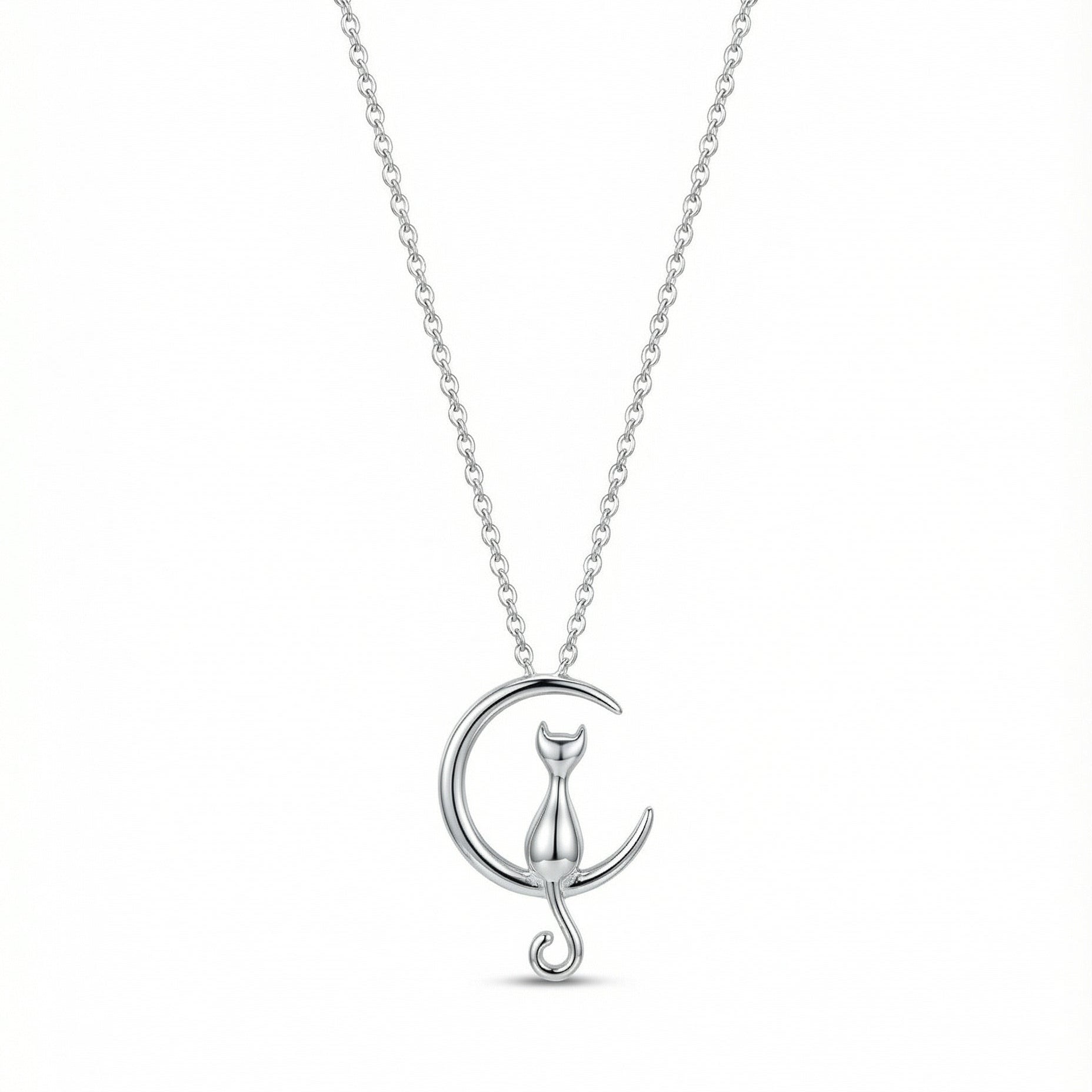 Cat on the Moon Necklace