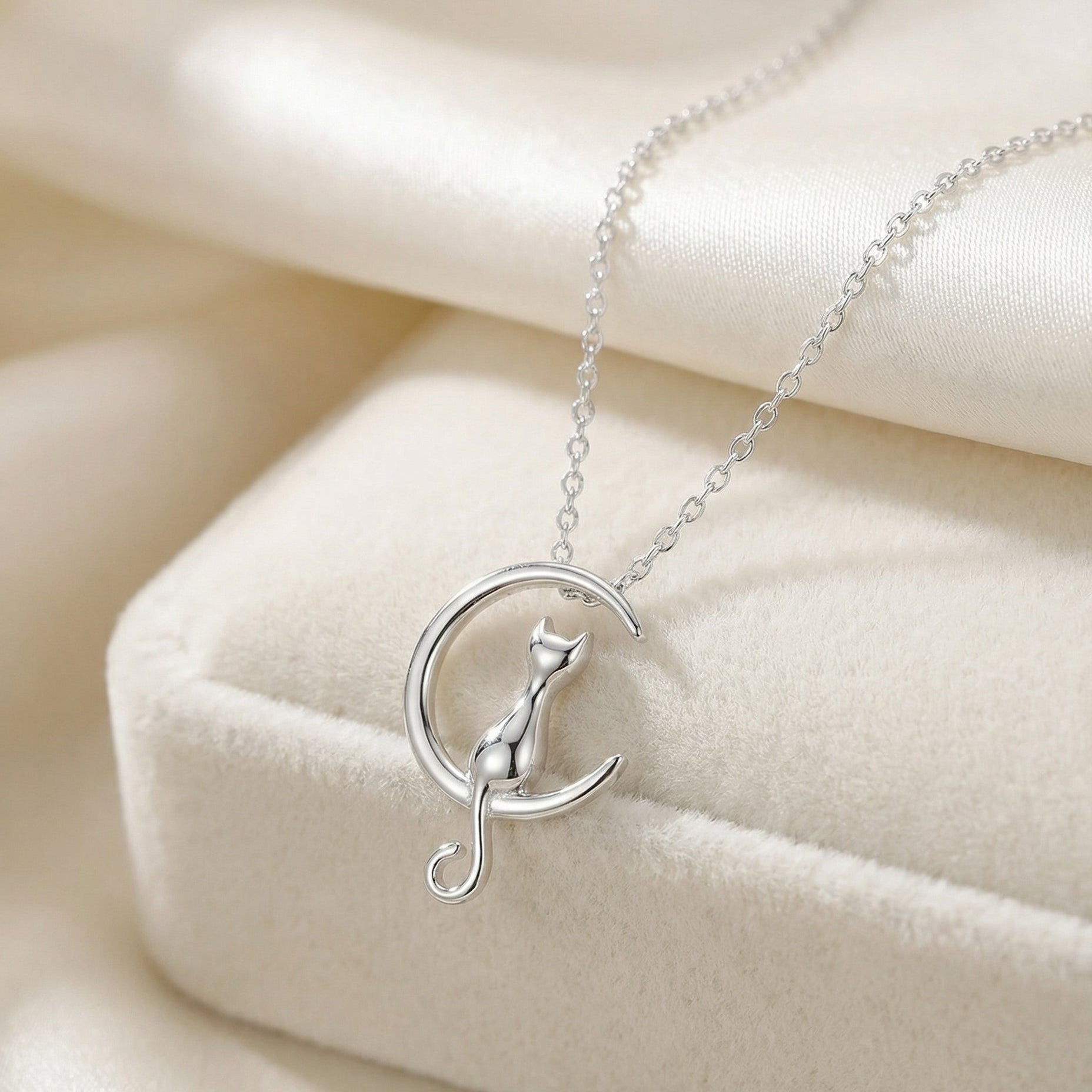 Cat on the Moon Necklace