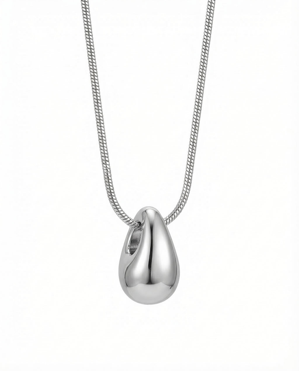 Titanium Steel Water Drop Necklace