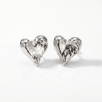 Hammered Heart Earrings
