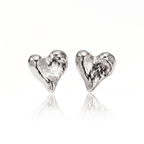 Hammered Heart Earrings