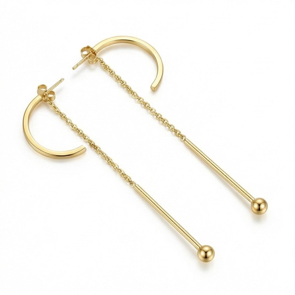 Semi-Circle Drop Earrings