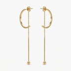 Semi-Circle Drop Earrings