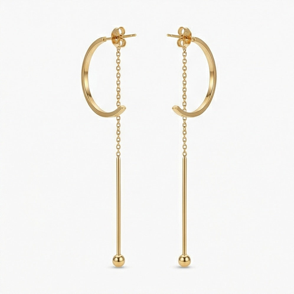 Semi-Circle Drop Earrings