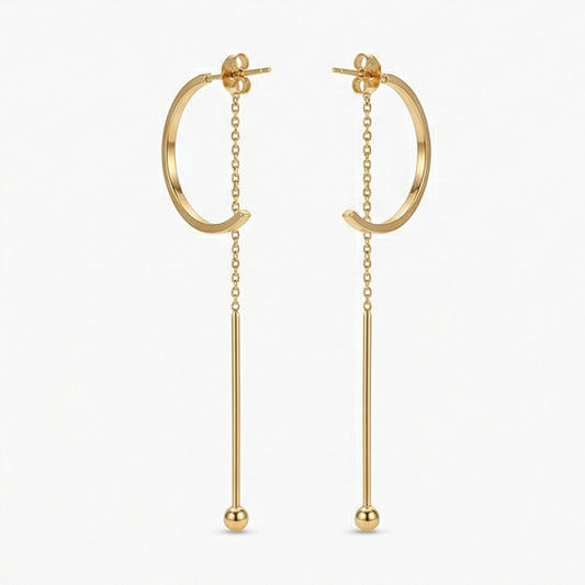 Semi-Circle Drop Earrings