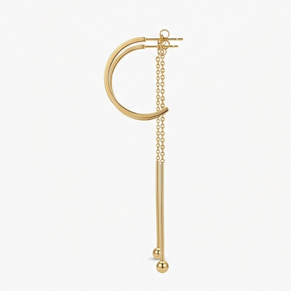 Semi-Circle Drop Earrings