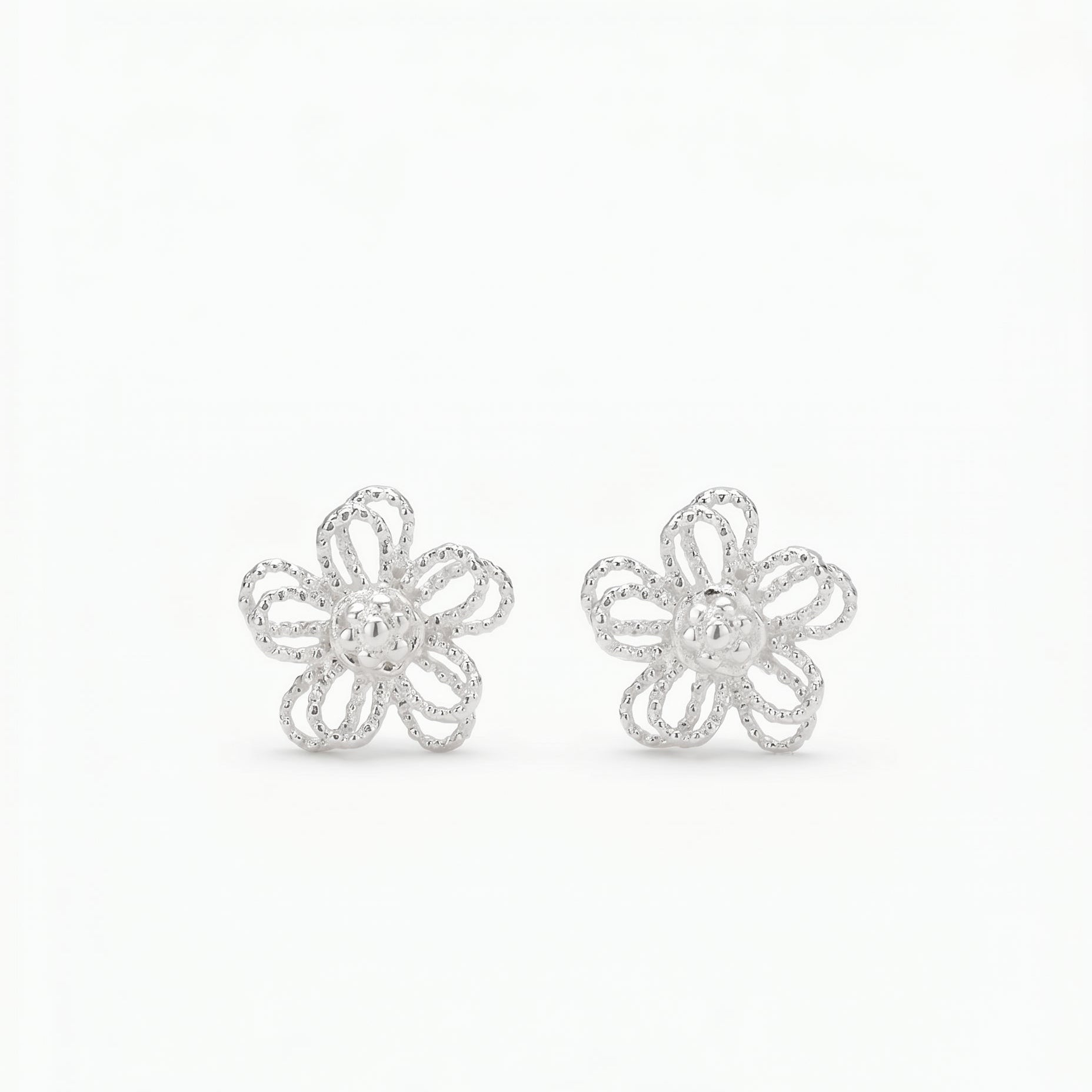 Double Petal Hollow Earrings