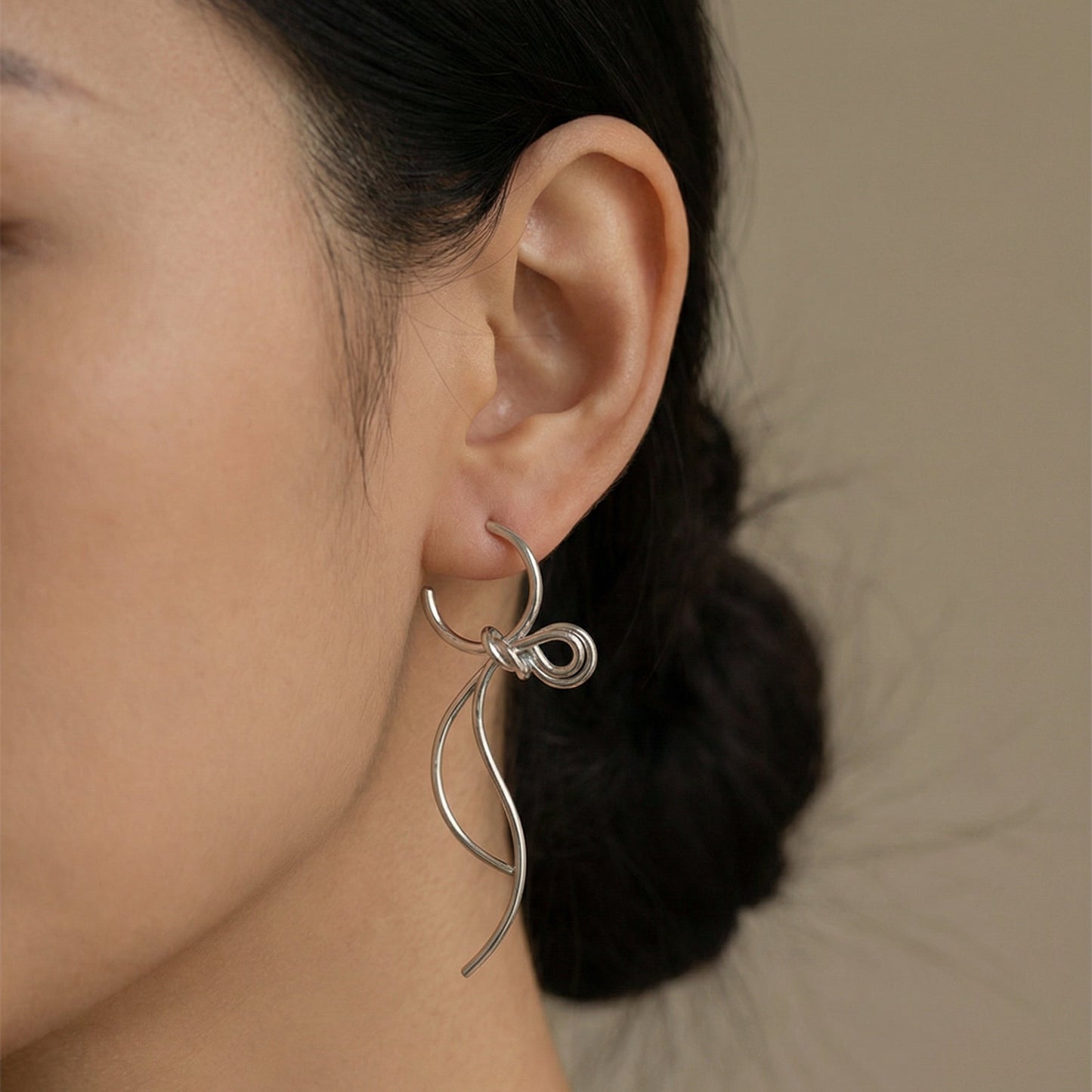 Dangling Ribbon Earrings