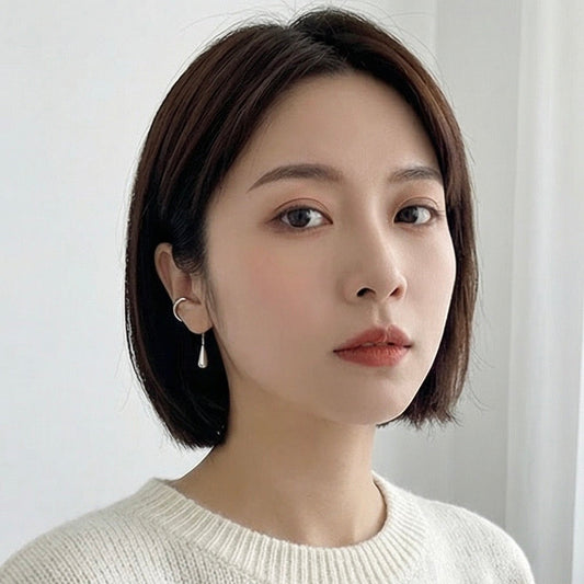 Teardrop Pendant Ear Cuff