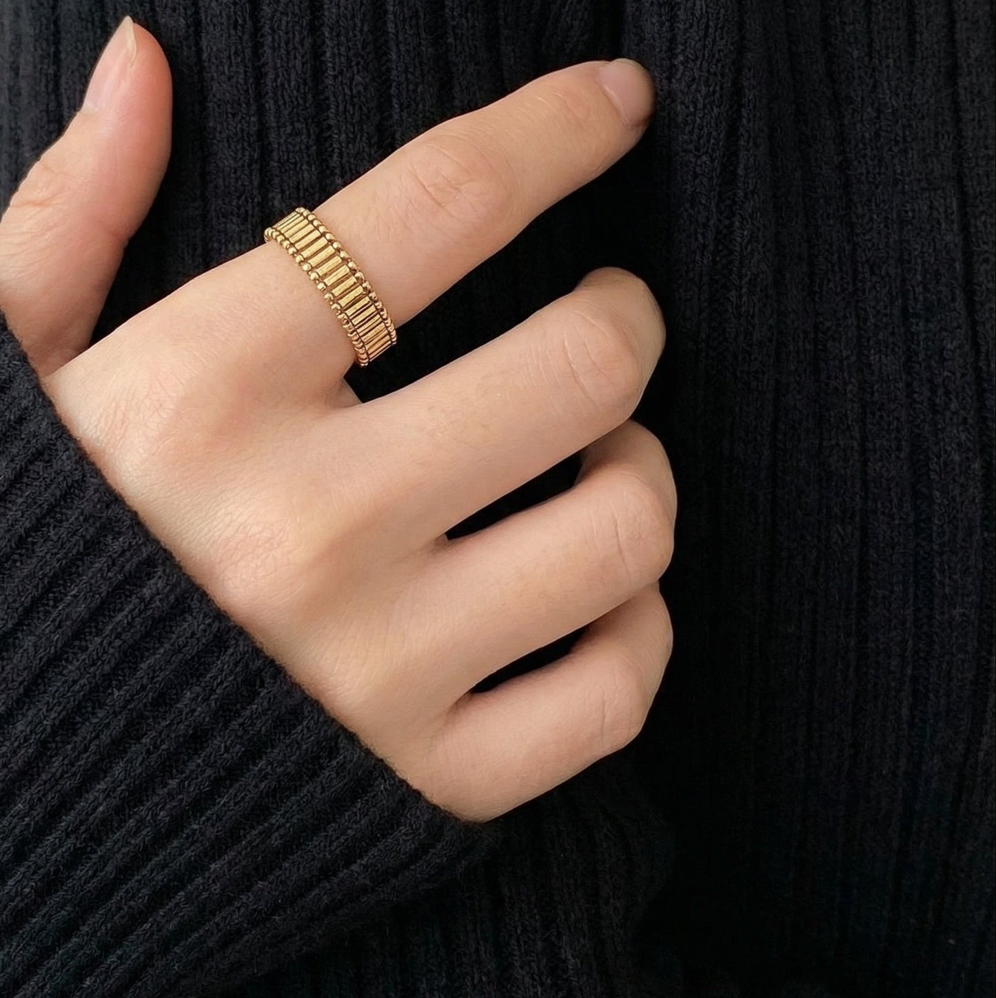 Vintage Gear Open Ring